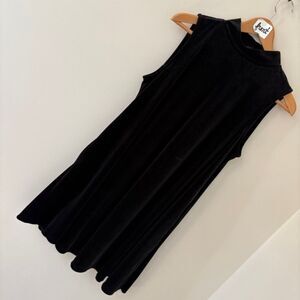 Agnes & Dora Black Sleeveless Faux Velvet Flowy Dress w/ Pockets Women's XL exce